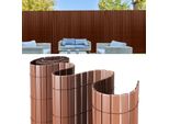 Hengda Schermo Privacy In Pvc Rinforzo Interno, Schermo Privacy Balcone Con Fascette, Privacy Recinzione Frangivento Impermeabile Senza Foratura Per Balcone Giardino, Marrone 0,9 X 5M