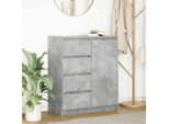 2025 Cloris Credenza Con Cassetti Grigio Cemento 71X35X84 Cm Materiale Legno - Cassettiere Vendita2402483 1Pacco