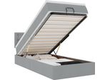 Vidaxl Ottoman Letto Con Materasso Grigio Chiaro 90X200 Cm Tessuto