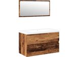Syfax™ Set Mobili Da Bagno Legno Antico In Legno Multistrato