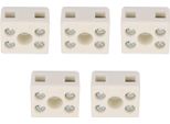 5Pcs Connettore A Filo Di Alta Qualità 2 Posizioni 5 Fori Morsettiera Di Cablaggio In Ceramica