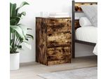 Maison Exclusive - Comodini Con 3 Cassetti 2 Pezzi Rovere Affumicato 39X35X65 Cm