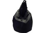 Talamo Italia Pouf Angillina 80X80X120H Cm Nero, Nero Forma Sacco Italy