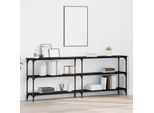 Vidaxl Tavolo Consolle Look Rovere Nero 200 X 29 X 75 Cm