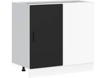 Vidaxl Base Da Cucina Lyon In Legno Nero
