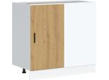 Vidaxl Base Da Cucina Lyon Artisan In Legno Di Rovere