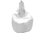 Talamo Italia Pouf Angillina 80X80X120H Cm Bianco, Bianco Forma Sacco Italy