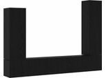 Vidaxl Set Di Mobili Tv 4 Pezzi Look Rovere Nero 30,5 X 30 X 110 Cm