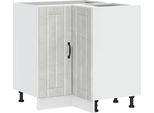 Vidaxl Base Ad Angolo Per Cucina Lucca Cemento Grigio Materiale Legno