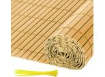 Stuoia Di Protezione In Pvc Jayseuw, Recinzione Per La Privacy Con Fascette, Recinzione Per La Privacy Resistente Alle Intemperie, Recinzione Per La Privacy Per Balconi E Terrazze, Doghe Interne Rinforzate Con Struttura A W, Bambù 0,8 X 5M