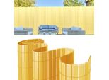 Jayseuw Pvc Privacy Screen Rinforzo Interno, Balcone Privacy Schermo Con Fascette, Privacy Recinzione Frangivento Impermeabile Senza Foratura Per Balcone Giardino, Bambù 0,9 X 5M