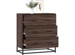 Maison Exclusive - Credenza Effetto Rovere Marrone 68X35X76 Cm Materiale Ligneo E Metallo