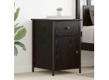 Maison Exclusive - Comodino Nero Effetto Rovere 40 X 42 X 60 Cm Materiale Ligneo