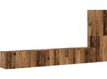 Vidaxl Mobili Tv A Parete 3 Pz. Materiale A Base Di Legno Di Recupero