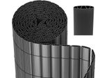 Jayseuw Pvc Privacy Screen Schermo Privacy Per Recinzione Giardino Resistente Alle Intemperie Grigio 90X700Cm