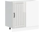 Vidaxl Base Da Cucina "Lucca"" In Legno Bianco Lucido"