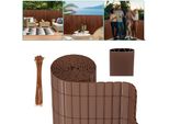 Jopassy Pvc Privacy Screen Schermo Privacy Per Recinzione Giardino Resistente Alle Intemperie Marrone 80X700Cm