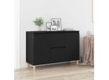 Vidaxl Credenza Con Cassetti Nera 102 X 35 X 60 Cm Materiale A Base Di Legno