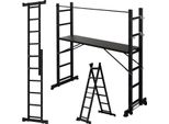 Bettizia Impalcatura Da Lavoro Impalcatura Impalcatura Piattaforma Di Lavoro Scala Impalcatura Scaletta Multi-Scaffolding, Nero