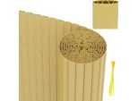 Clanmacy Pvc Privacy Schermo Recinzione Privacy Per Recinzione Giardino Resistente Alle Intemperie Bambù 90X700Cm