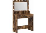 Vidaxl Tavolino Da Toilette In Rovere Fumé 79 X 41 X 135 Cm Materiale A Base Di Legno
