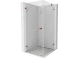 Mexen Lunar-B Cabina Doccia Battente Sinistra 80 X 80 Cm, Trasparente, Oro Rosa - 832-080-080-60-00-L