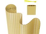 Jayseuw Pvc Privacy Schermo Recinzione Privacy Per Recinzione Giardino Resistente Alle Intemperie Bambù 90X700Cm