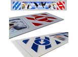 Disegno Vultur 3D Parafango Per Semirimorchio 35X240Cm, Bianco