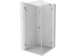 Mexen Lunar-B Cabina Doccia A Battente Sinistra 80 X 80 Cm, Trasparente, Rame Satinato - 832-080-080-65-00-L