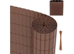 Jayseuw Pvc Privacy Schermo Recinzione Privacy Per Recinzione Giardino Resistente Alle Intemperie Marrone 100X300Cm
