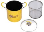 Pentola Per Mini Friggitrice Da 3 Litri, Pentola Per Friggitrice Giapponese In Acciaio Inox Con Coperchio A Cremagliera Per Filtro Olio Per Cucinare In Casa