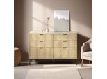 Cassettiera A 6 Cassetti In Mdf Con Decoro Melaminico Legno Chiaro - Oviala Dave