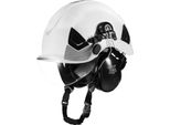 Casco Di Sicurezza Vevor Casco Di Sicurezza In Abs Omologato Ansi/Isea Z89.1 Con Visiera E Paraorecchie, Casco Industriale Regolabile Casco Da Costruzione Ventilato Casco Da Lavoro Per L'edilizia Industriale Bianco