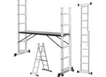 Jayseuw Lavoro Impalcatura Impalcatura Lavoro Piattaforma Scala Impalcatura Scaletta Multi Impalcatura, Argento