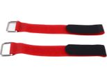 Cinghie Di Fissaggio, 2 Pezzi, In Nylon, Elastiche E Regolabili (20X200Mm), Per Bici, Bagagli E Attrezzi, Rosso