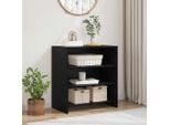 Vidaxl Credenza Nera 70 X 41 X 75 Cm Materiale A Base Di Legno