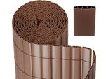 Jayseuw Pvc Privacy Schermo Recinzione Privacy Per Recinzione Giardino Resistente Alle Intemperie Marrone 90X400Cm
