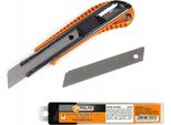 Coltello Da Costruzione Polax 19 Mm - Coltello Per Carta Da Parati In Metallo Con Lama Trapezoidale E Blocco A Vite, Strumento Professionale Per Tagliare Compensato, Linoleum, Cartone