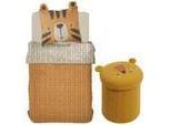 Set Di Biancheria Da Letto Per Bambini + Contenitore Per Pouf Pieghevole - Today - Jungle - 140 X 200 Cm - Cotone