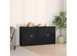Vidaxl Credenze 2 Pezzi Look Rovere Nero 79 X 38 X 80 Cm