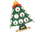 Albero Di Natale In Legno Decorazione Da Tavolo Con Mini Ornamenti Per Verde Ornamento