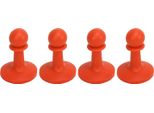 4PCS Tappo Antifulmine Per Tenda Da Campeggio Barra Di Supporto Del Palo Della Tenda Anti-Thunder Hat Protection Per L'escursionismo Arancione