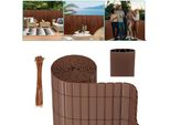 Aopunly Pvc Privacy Screen Schermo Privacy Per Recinzione Giardino Resistente Alle Intemperie Marrone 100X800Cm
