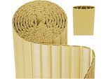 Aopunly Pvc Privacy Schermo Recinzione Privacy Per Recinzione Giardino Resistente Alle Intemperie Bambù 120X700Cm