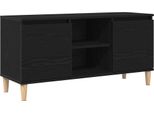 Syfax™ Mobile Tv Rovere Nero 102 X 35 X 50 Cm Legno Multistrato