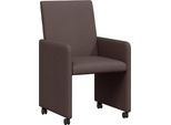 Vidaxl Sedie Da Pranzo 2 Pezzi Marrone Scuro 57 X 66 X 94 Cm Tessuto