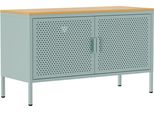 Credenza Moderna A 2 Ante L100 Cm In Metallo Verde Salvia - Oviala Punchy