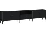 Syfax™ Mobile Tv Con Cassetto Nero 200X25X44 Cm In Legno Multistrato