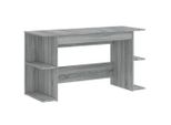 Syfax™ Scrivania Grigio Sonoma 140X50X75 Cm In Legno Multistrato