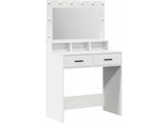 Syfax™ Tavolo Da Trucco Bianco 79 X 41 X 135 Cm Legno Multistrato